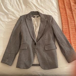 Veronica Beard houndstooth dickey blazer jacket